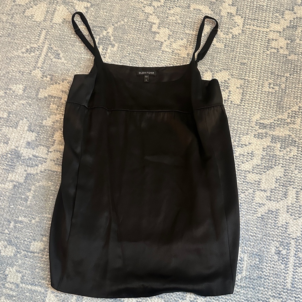 Eileen Fisher satin Black Camisole